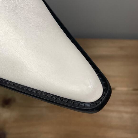 BY FAR Women's Block Heel Mule Clog Size 39 White Nappa Leather Pointed Toe - Picture 16 of 16